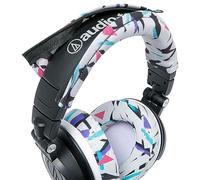 WC BandZ V2 Couvre-Bandeau de Protection pour Les Casques Audio Technica ATH M Series - Lavable en Machine, Le Cuir ne s'écaille Plus - Compatible avec M50X / M50XBT / M50 / M40X et Plus | 90's White
