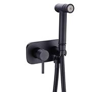 WC, bidet dissimulé chaud et froid en laiton, 2 fonctions, pulvérisateur à main Shattaf, accessoire de salle de bain, noir