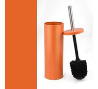 WC Brosse Brosses De Toilette Ensemble de Brosse de Toilette WC sans Coin Mort Salle de Bain Brosse Douce Poignée Longue Base Brosse de Nettoyage Brosse de Toilette-Orange