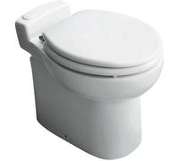 SANIPRO - WC Broyeur Intégré Turboflush - Broyeur WC avec WC à Poser Inclus - Double Chasse 1L/3L - Céramique Anti-Calcaire - 47 x 37 x 54,5 cm - Made in France - Blanc