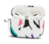 WC CaseZ Compatible avec Les AirPods Pro 1 et 2 d'Apple - Étui de Protection en Silicone Souple avec Porte-clés par Wicked Cushions | Résistant aux Chocs et à la poussière | 90's White