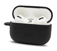 WC CaseZ Compatible avec Les AirPods Pro 1 et 2 d'Apple - Étui de Protection en Silicone Souple avec Porte-clés par Wicked Cushions | Résistant aux Chocs et à la poussière | Black