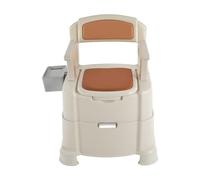 WC, chaise percée sur le lit, siège de chaise percée avec seau intérieur, toilettes mobiles portables pour un usage domestique - Pour personnes âgées, personnes âgées, handicapées, capacité de charge