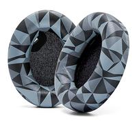 WC Coussinets Extra épais pour Casque Sony WH1000XM4 par Wicked Cushions - Cuir Souple, Mousse à mémoire de Luxe à Isolation phonique, Fonctionne avec capteur d'oreille | Geo Grey