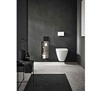 WC encastré Emco Asis Pure garniture de toilette 975551401 170x730mm, charnières à droite, noir mat