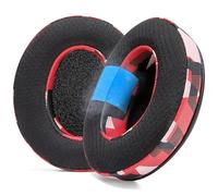 WC Freeze - Coussinets de Remplacement en Gel de Refroidissement en Tissu Hybride - Compatible avec HyperX Cloud, Steelseries Arctis, ATH M50X - Confortable et Frais Plus Longtemps | Red Prism