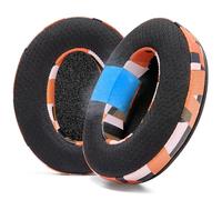 WC Freeze - Coussinets de Remplacement en Gel de Refroidissement en Tissu Hybride - Compatible avec HyperX Cloud, Steelseries Arctis, ATH M50X - Confortable et Frais Plus Longtemps | Orange Prism