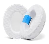 WC Freeze - Coussinets de Remplacement en Gel de Refroidissement en Tissu Hybride - Compatible avec HyperX Cloud, Steelseries Arctis, ATH M50X - Confortable et Frais Plus Longtemps | Blanc