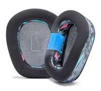 WC Freeze G935/G933 - Coussinets en Gel rafraîchissant compatibles avec Logitech G935/G933/G533/G430/G432/G433 et Plus de modèles par Wicked Cushions | 90's Black