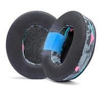 WC Freeze Kraken V3 Pro - Coussinets en Gel rafraîchissant pour Razer Kraken V3 et V3 Pro par Wicked Cushions - Maximisez Le Confort, la durabilité, l'épaisseur et l'isolation Acoustique | 90's Black