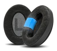 WC Freeze V2 Cloud Alpha - Coussinets d'oreille en Gel refroidissant inclinés pour HyperX Cloud Alpha et Autres Casques, par Wicked Cushions | Nouveau Tissu refroidissant Freeze V2 | Black
