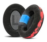 WC Freeze V2 Cloud Alpha - Coussinets d'oreille en Gel refroidissant inclinés pour HyperX Cloud Alpha et Autres Casques, par Wicked Cushions | Nouveau Tissu refroidissant Freeze V2 | Red Camo