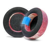 WC Freeze Virtuoso - Oreillettes en Gel de Refroidissement en Tissu Hybride pour Casque de Jeu Corsair Virtuoso par Wicked Cushions - Épaisseur et Isolation Acoustique améliorées | Hex Red