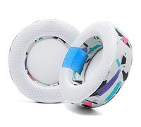 WC Freeze Virtuoso - Oreillettes en Gel de Refroidissement en Tissu Hybride pour Casque de Jeu Corsair Virtuoso par Wicked Cushions - Épaisseur et Isolation Acoustique améliorées | 90s White