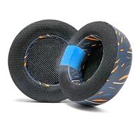 WC Freeze Virtuoso - Oreillettes en Gel de Refroidissement en Tissu Hybride pour Casque de Jeu Corsair Virtuoso par Wicked Cushions - Épaisseur et Isolation Acoustique améliorées | Navy Tiger