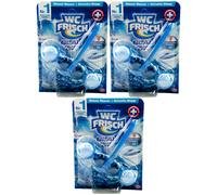 WC Frisch Bloc WC Chlore Rinçage Bleu 3 x 50g Parfum Nettoyant Anti-Odeurs