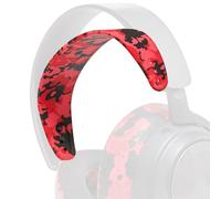 WC HeadbandZ Arctis Nova - Bandeau en Silicone amélioré pour Casques Arctis Nova par Wicked Cushions - Flexibilité, Confort et Style améliorés avec des Designs d'oreillettes Assortis | Red Camo