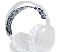WC HeadbandZ Maxwell - Bandeau en Silicone amélioré pour Audeze Maxwell par Wicked Cushions - Flexibilité, Confort et Style améliorés avec des Designs d'oreillettes Assortis | Geo Grey
