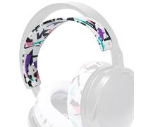 WC HeadbandZ Maxwell - Bandeau en Silicone amélioré pour Audeze Maxwell par Wicked Cushions - Flexibilité, Confort et Style améliorés avec des Designs d'oreillettes Assortis | 90's White