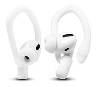 WC HookZ - Crochets d'oreille brevetés améliorés pour AirPods Pro 1, 2 et AirPods 1, 2 et 3 - Deux Paires de Tailles incluses dans Le Colis, fabriqués par Wicked Cushions | Winter White
