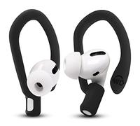 WC HookZ - Crochets d'oreille brevetés améliorés pour AirPods Pro 1, 2 et AirPods 1, 2 et 3 - Deux Paires de Tailles incluses dans Le Colis, fabriqués par Wicked Cushions | Pitch Black