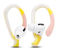 WC HookZ - Crochets d'oreille brevetés améliorés pour AirPods Pro 1, 2 et AirPods 1, 2 et 3 - Deux Paires de Tailles incluses dans Le Colis, fabriqués par Wicked Cushions | Yellow Starburst