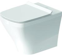 WC indépendants Duravit DuraStyle, dos au mur, WC à évacuation verticale 57 cm, sortie horizontale, 21500900001, Couleur: Blanc avec Wondergliss