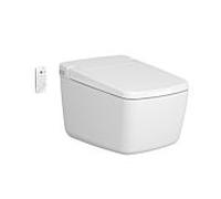 WC lavant VitrA V-Care Prime 7231B4036216 blanc, avec abattant, ensemble complet