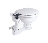 WC manuel Compact NAVPOWER - Toilettes nautiques avec tasse compacte, système Twist & Lock, échappement fiable pour bateau, camping-car et véhicules de loisirs