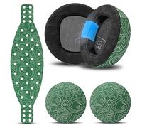 WC Mod Kit Maxwell 2 - Coussinets d'oreille en Gel rafraîchissant + Bandeau en Silicone Extra Large + plaques de Haut-parleurs compatibles avec l'Audeze Maxwell 2 par Wicked Cushions | Emerald Tide