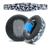 WC Mod Kit Maxwell - Coussinets d'oreille en Gel rafraîchissant et Bandeau en Silicone pour Audeze Maxwell pour Xbox et PS5 par Wicked Cushions | Refroidissement et durabilité améliorés | Geo Grey