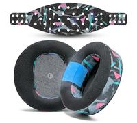 WC Mod Kit V2 pour Maxwell Gen 1 - Coussinets en Gel Refroidissant + Bandeau Extra Large en Silicone Compatible avec Audeze Maxwell Xbox & PS5 Gen 1 par Wicked Cushions | 90's Black