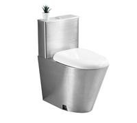 WC monobloc haute efficacité, double chasse d'eau, acier inoxydable 304, siège à fermeture douce, hauteur confortable, chasse d'eau par siphon