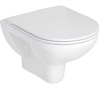 Laufen Pro WC suspendu H8669510000001 – sans rebord, abattant, fixation ouverte, 6/3 l, blanc