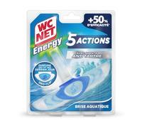WC NET - Bloc WC 5 Actions Anti-Tartre, Fraîcheur Brise Aquatique Longue Durée (38g) - Le lot de 4