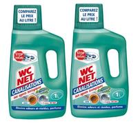WC Net - Canalisation - Fraîcheur Mentholée - 1 L - Lot de 2