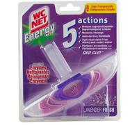 WC NET Energy Deo Clip Bloc WC à 5 actions, Lavande fraîche - 38 g