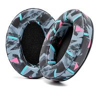 WC PadZ - Les Coussinets ultimes de Wicked Cushions - Compatible avec Audio Technica, HyperX, SteelSeries Arctis - Extra épais - Ouverture Plus Large - Mousse à mémoire Douce | 90s Black