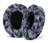WC PadZ Studio 2 & 3 - Coussinets pour Beats Studio 2, 3 Filaire & sans Fil | Par Wicked Cushions | Pas pour Beats Solo | Cuir PU, mousse améliorée et adhésif puissant | Geo Grey