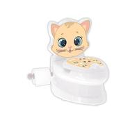 Pilsan Pot Kitty 07563 Support papier toilette, réservoir de lumière musicale, coloris:blanc
