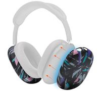 WC ShellZ Max - Coques Extérieures Protectrices Compatible avec AirPods Max 1 & 2 par Wicked Cushions | en Silicone Premium | Noir 90's