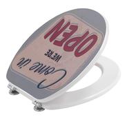 WC SHIELD SEAT AVEC METAL DECORATION OUVERT