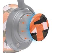 WC Side Plates for Arctis Nova Headsets, by Wicked Cushions | Compatible avec Arctis Nova Pro sans Fil/Pro Filaire/Nova Elite/Nova 7/7X/7P | Orange Prism