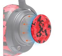 Plaques de Haut-Parleur latérales WC pour Casques Arctis Nova, fabriquées par Wicked Cushions | Compatible avec Arctis Nova Pro sans Fil/Pro Filaire/Nova 7/7X/7P | Red Camo