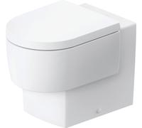WC sur pied Balcoon de Duravit, Back to wall, Rimless, fixation incluse, sortie horizontale, 207109AC00, Couleur: Soie matte blanche