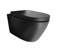 WC suspendu B-8030R en noir mat avec siège à fermeture en douceur Softclose