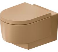 Duravit Balcon Mural WC 290609AM00 540 mm, Argile terra Matt, Lavable, Sans rebord, Incl. fixations dissimulées, 4,5 l, Sortie : horizontale