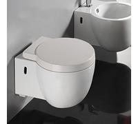 WC Suspendu Compact, 50x40 cm, Blanc, avec Abattant, Charm