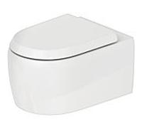 WC suspendu Duravit Collection One, à chasse d'eau profonde, référence 2583092000, fixation invisible, blanc brillant, 385 x 570 mm