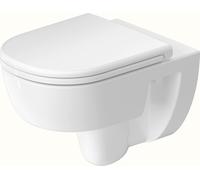 Duravit D-Code mur WC lave-vaisselle à fond creux 2513090021 charnières pré-assemblées, 4/2 litre, blanc, 540 mm, sans rebord